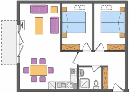 Grundriss Residenz am Strand Wohnung 1-16
