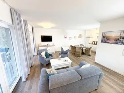 Wohnzimmer mit offener Küche Meerglück (50.0.M)