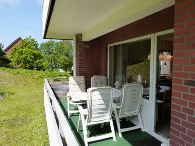 Balkon der Ferienwohnung Kreft in Wittdün auf Amrum Haus Seeadler Ferienwohnung *Kreft*