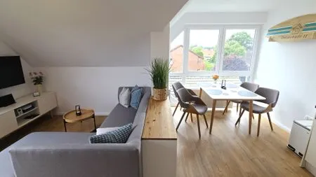 Wohnzimmer Ferienwohnung "Ostseebude 11" am Schönberger Strand