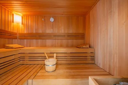 Sauna Ferienwohnung Haffkoje Fitness, Sauna und Kinderspielbereich