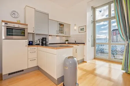 Küche / Küchenzeile Ferienwohnung Seeschloss auf 2 Etagen mit Meerblick