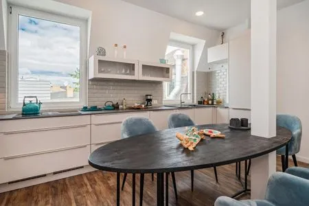 Küche / Küchenzeile Haus Skanska App. Landskrona mit Balkon und nur 100 m bis zum Strand