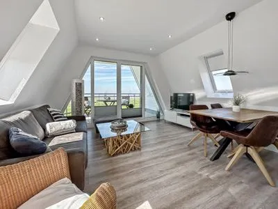 Wohnzimmer Penthouse Dünenweg 37