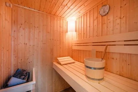 Sauna Ferienhaus Seeadler mit Kamin, Sauna und Terrasse