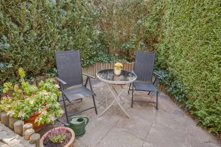 Terrasse Ferienwohnung Sanddorn mit Terrasse und nur 400 m zum Strand