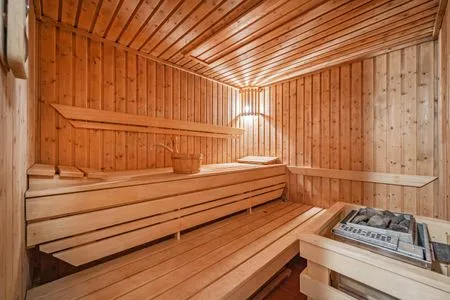 Sauna Ferienhaus Rad Kapitän direkt am See mit Sauna und Terrasse