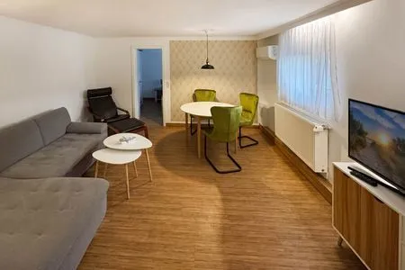 Wohnzimmer Uns Schilfhus App. Strandgut mit Parkplatz und nur 100 m zum Strand