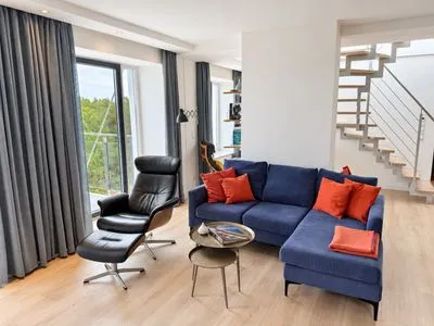 Wohnzimmer FeWo Albatros in Prora - 6.52