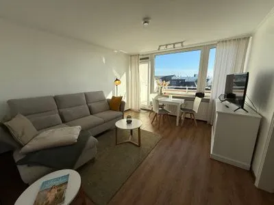 Wohnzimmer Ferienwohnung im Haus Strandstr.22 Hoja App. 63/ TG Platz Nr. 105  obere Ebene
