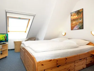 Schlafzimmer Landhaus am Meer Kleine Krabbe