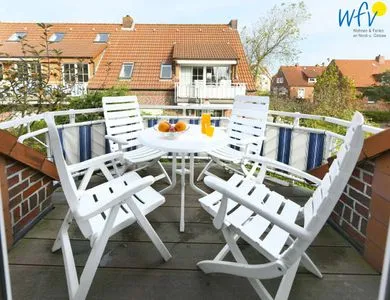 Balkon Juist Zauber - Haus 3 Ferienwohnung Christina