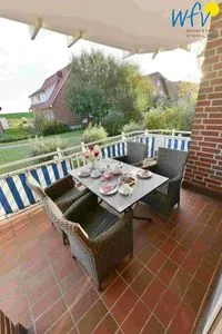 Balkon Luv und Lee Ferienwohnung Westerhever