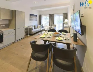 Wohnzimmer / Essbereich Haus Nordland Ferienwohnung Dünenkoje