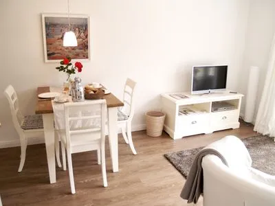 Essbereich der Ferienwohnung Düne in Norddorf auf Amrum Haus Anneliese Bungalow Düne