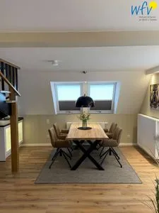 Essbereich Strandhaus Ferienwohnung Backbord