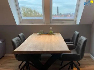 Essbereich Strandhaus Ferienwohnung Steuerbord