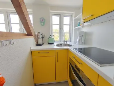 Küche / Küchenzeile Erika's Hüs Ferienwohnung „Gül Waanang"