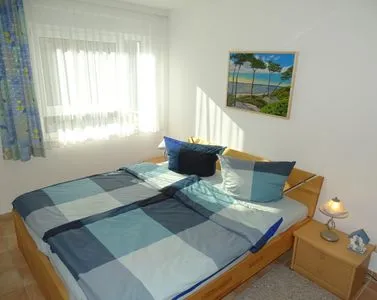 Schlafzimmer mit Doppelbett Residenz am Strand Dünentraum -  Wohnung 1-05