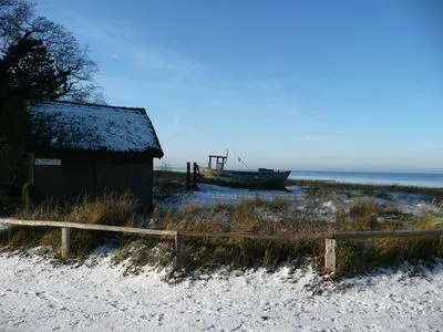 Winterbild mit Blick auf den Strand Residenz am Strand Wohnung 2-36