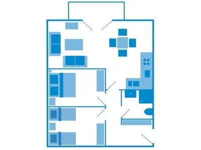 Grundriss Residenz am Strand Wohnung 2-39