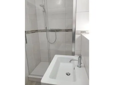 Badezimmer mit Dusche Residenz am Strand Wohnung 2-40