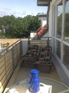 Sonnenliegen auf dem Balkon Residenz am Strand Wohnung 2-41