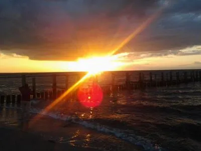 Sonnenuntergang in die Ostsee Residenz am Strand Wohnung 2-43