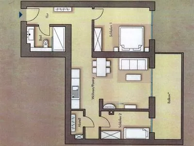 Grundriss Logierhaus Friedrich WE 10 - "Muschelsucher"
