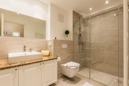 Badezimmer mit Dusche Logierhaus Friedrich WE 14 - "Seeblick"