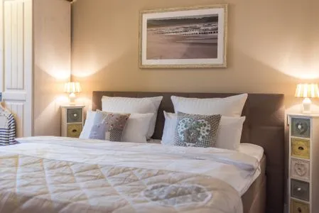 Schlafzimmer mit Doppelbett Logierhaus Friedrich WE 14 - "Seeblick"