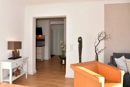 Wohnbereich mit Blick in den Flur Logierhaus Friedrich WE 19 - "Weststrand"