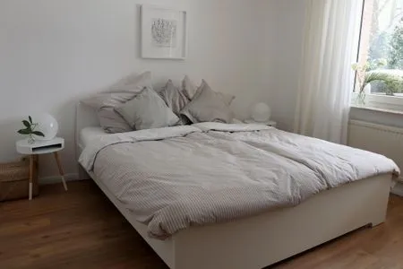 Schlafzimmer mit Doppelbett Zur Hanse Wohnung 1.1
