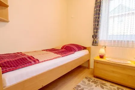 Badezimmer mit zwei Einzelbetten Zur Hanse Wohnung 3.1 - Zur Hanse Ost