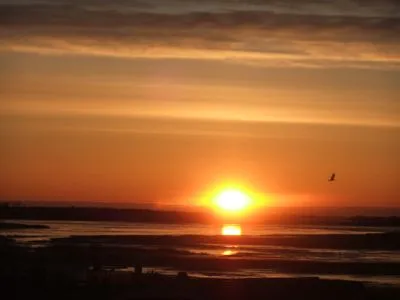 Sonnenuntergang  Appartementhaus Boddenblick "Himmelkieker"