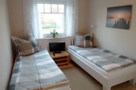 Schlafzimmer mit zwei Einzelbetten  Glebbe 17 - Wohnung 3