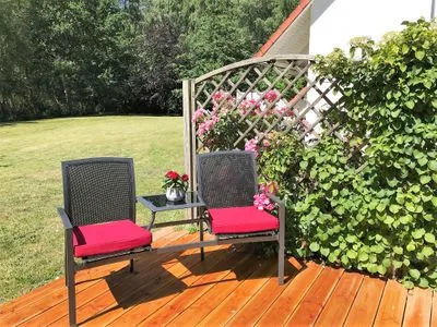 Terrasse Ferienpark Freesenbruch Doppelhaushälfte 11a - Schwalbennest