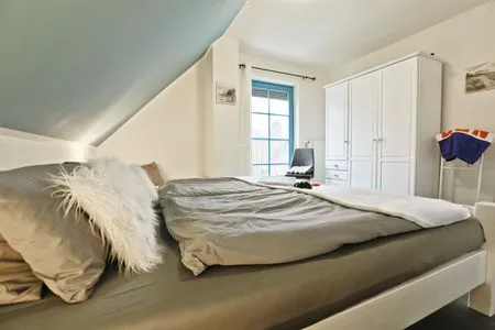 Schlafzimmer mit Doppelbett Ferienpark Freesenbruch Doppelhaushälfte 11a - Schwalbennest