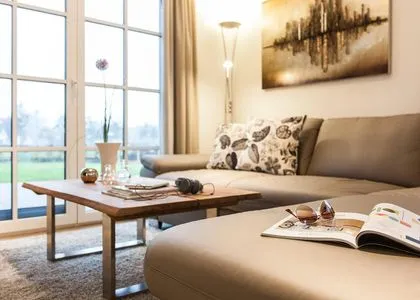 Wohnzimmer Ferienhaus Haubenlerche 40