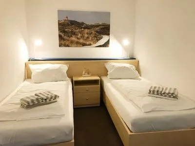Schlafzimmer im Bungalow Frisia 1 in Norddorf auf Amrum Haus Frisia Bungalow Frisia 1