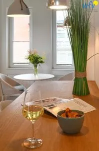 Wohnzimmer Haus Inselrose Ferienwohnung Wildrose