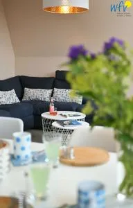 Wohnzimmer Haus Inselrose Ferienwohnung Apfelrose