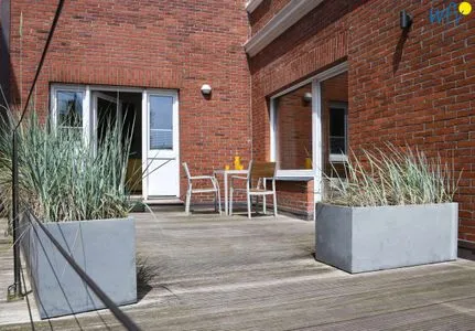 Terrasse Haus Inselrose Ferienwohnung Sandröschen