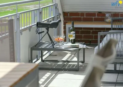 Balkon Haus Klabautermann Ferienwohnung Karin's Nest