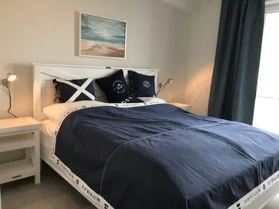 Schlafzimmer 1 Haus *Weiße Düne* Ferienwohnung *Weiße Düne 3 / OceanView*