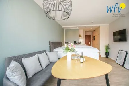 Wohnzimmer Ferienhaus Seeblick Ferienwohnung Inseloase