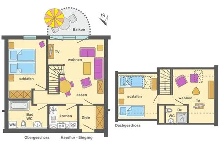 Grundriss Ferienpark Freesenbruch Wohnung 3.5 - Muschelsucher