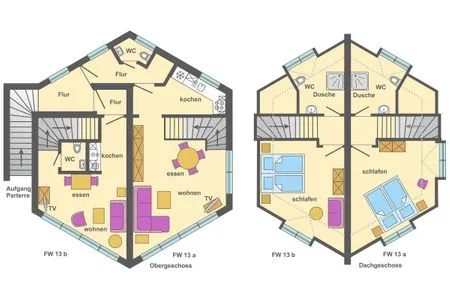Grundriss Ferienpark Freesenbruch Wohnung 13b - Haubentaucher