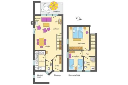 Grundriss Ferienpark Freesenbruch Reihenhaus 8 - Zum Meer