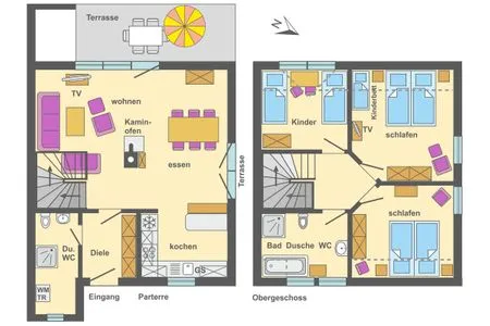 Grundriss Ferienpark Freesenbruch Doppelhaushälfte 9a - Leuchtturm